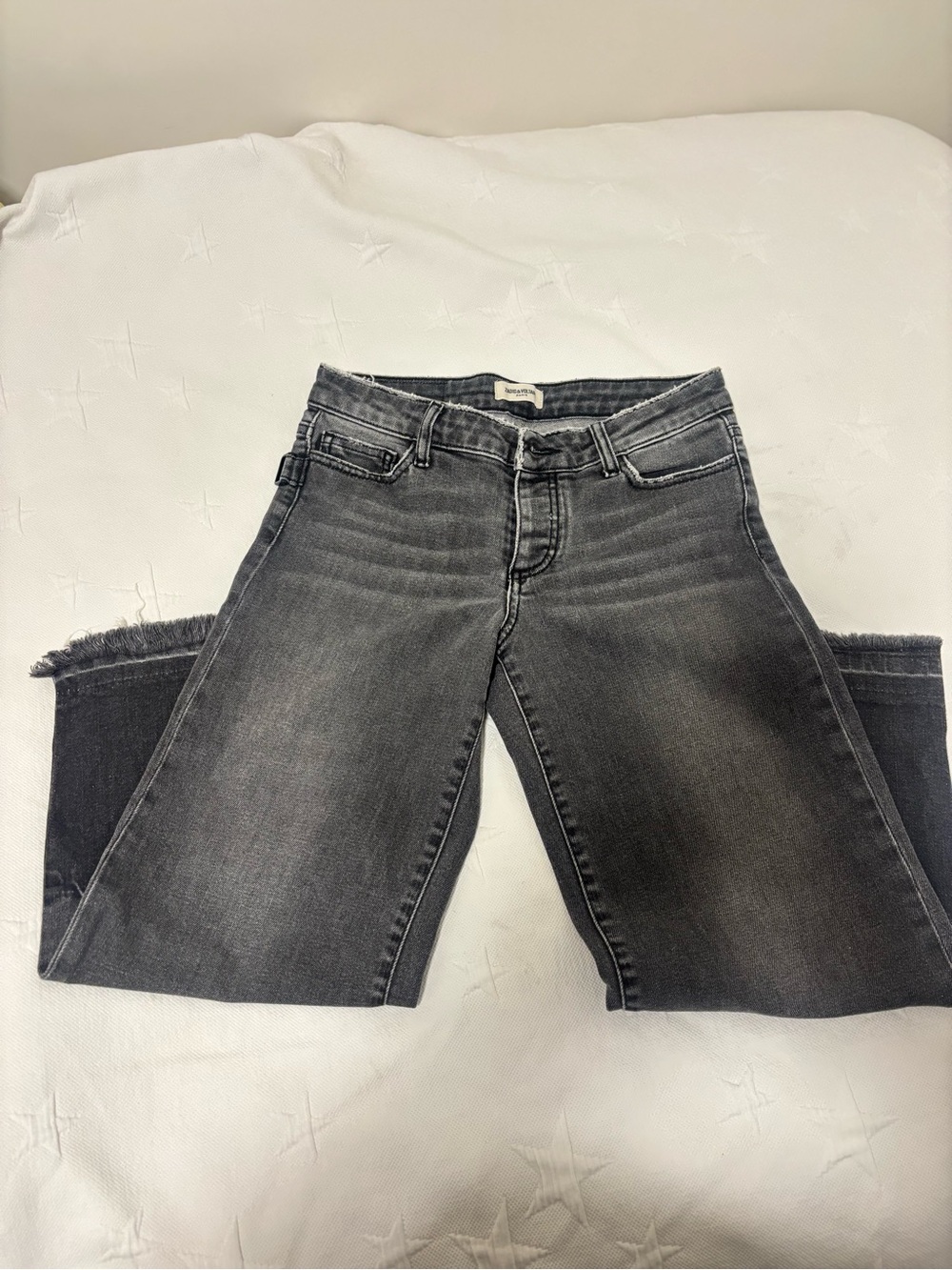 Zadig & Voltaire Washed Gray Flared Jeans